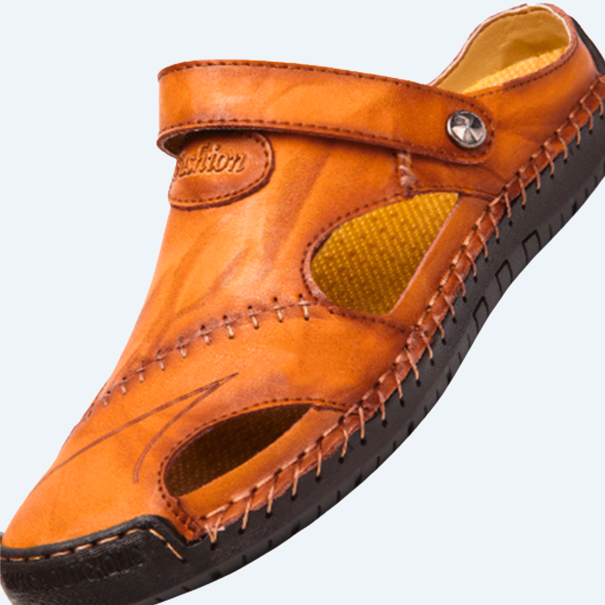 MAXIME - OPEN-TOE LEATHER SANDALS