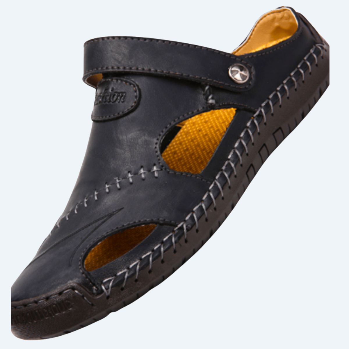 MAXIME - OPEN-TOE LEATHER SANDALS