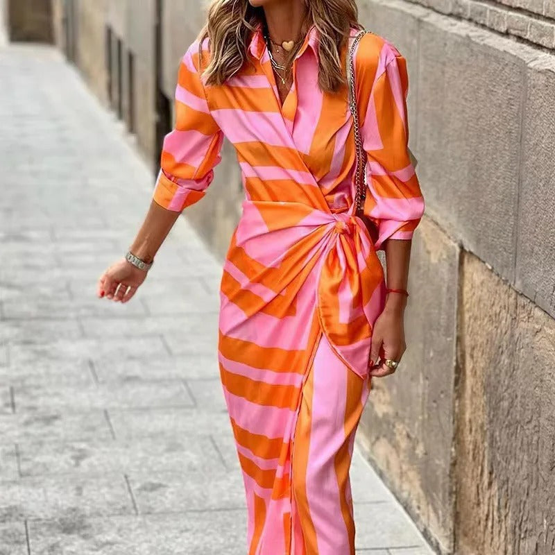 Sarah | Knot-front Midi Dress