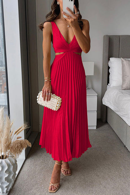 Alanis | Elegant Deep V-neckline Dress
