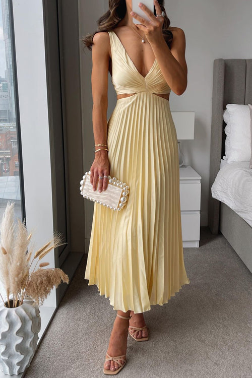 Alanis | Elegant Deep V-neckline Dress