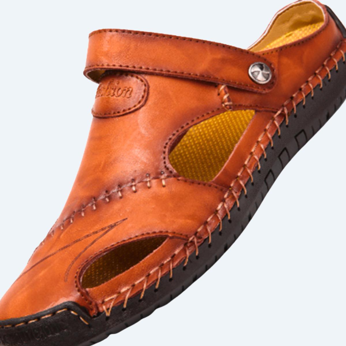 MAXIME - OPEN-TOE LEATHER SANDALS